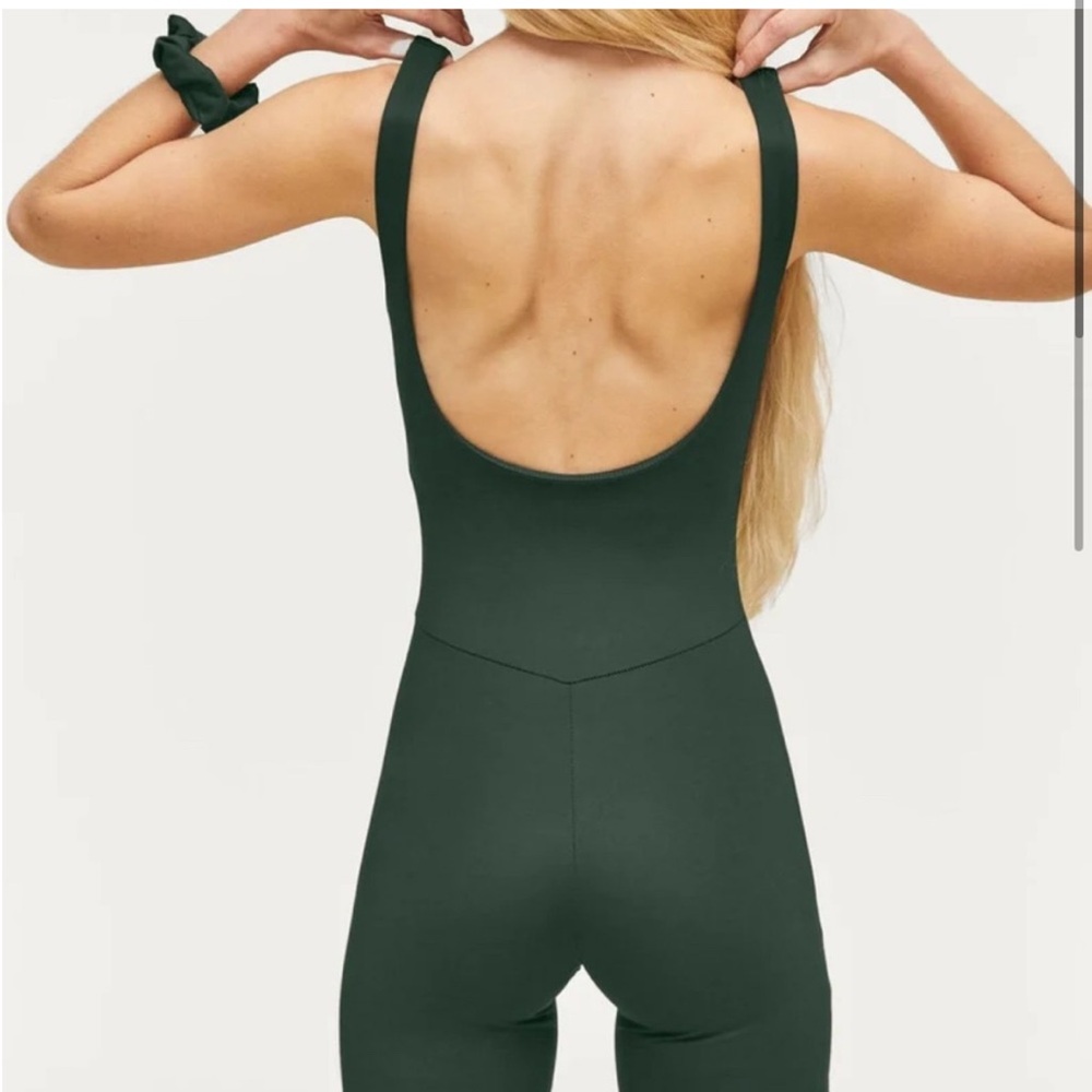 Girlfriend Collective Moss Bike Unitard Romper - Picture 3 of 8